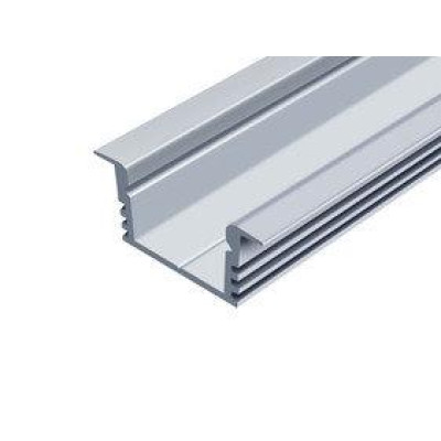 Профиль алюминиевый врезной глибокий LED ПВ12А анодований 2м