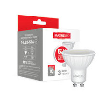 Лампа светодиодная LED GU10 E 5W 4100K 220V MAXUS (1-LED-516)