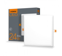 Светильник LED безрамочный квадрат 24W 4100K 220V VIDEX