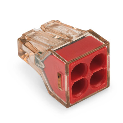 Клемма для больших сечений четырехконтактная для распределительных коробок 4 mm2; прозрачная WAGO