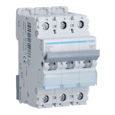 Автоматический выключатель 3P 10kA C-80A 4.5M Hager