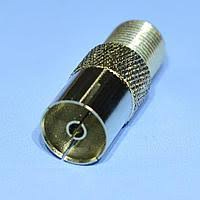 Штекер антенный TV прямой (мама)