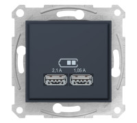 Розетка USB 2.1A графит Sedna Schneider