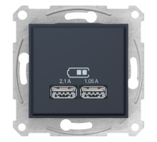 Розетка USB 2.1A графит Sedna Schneider