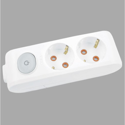 Колодка 2 гнезда с заземлением з кнопкою  Multi-Let