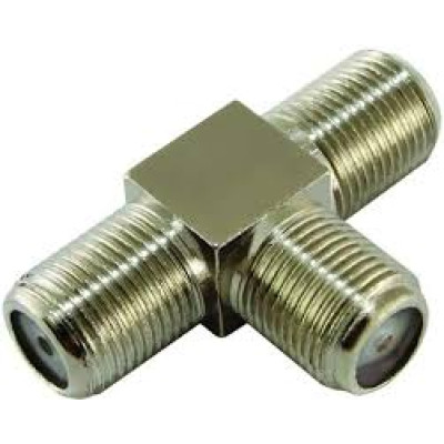 Штекер антенний гнездо F- 2 гнезда F (метал)