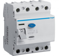 Дифференциальное реле (УЗО) 4P 25A 30mA A Hager